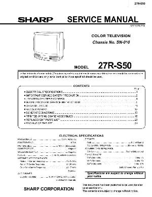 Сервисная инструкция Sharp 27R-S50 ― Manual-Shop.ru