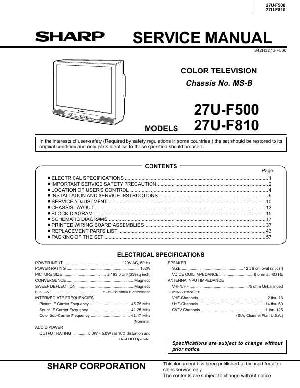 Service manual Sharp 27U-F500, 27U-F810 ― Manual-Shop.ru