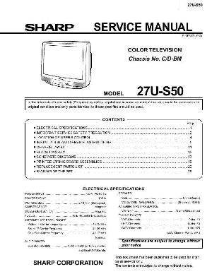 Сервисная инструкция Sharp 27U-S50 ― Manual-Shop.ru