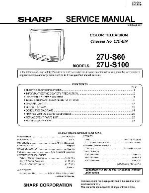 Сервисная инструкция Sharp 27U-S60, 27U-S100 ― Manual-Shop.ru