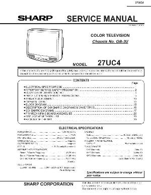 Сервисная инструкция Sharp 27UC4 ― Manual-Shop.ru