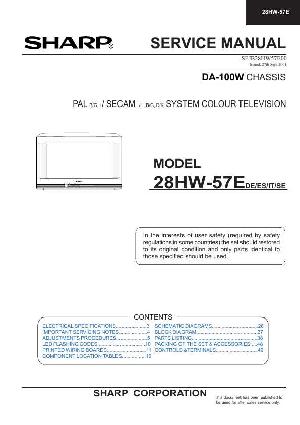 Сервисная инструкция Sharp 28HW-57E ― Manual-Shop.ru