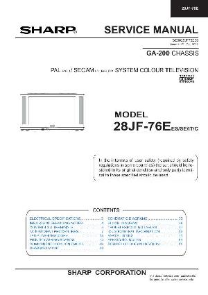 Сервисная инструкция Sharp 28JF-76E ― Manual-Shop.ru