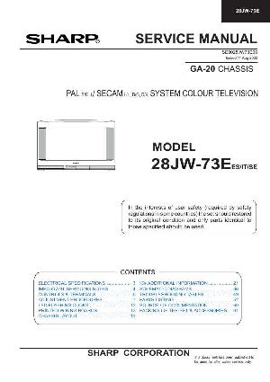 Сервисная инструкция Sharp 28JW-73E ― Manual-Shop.ru