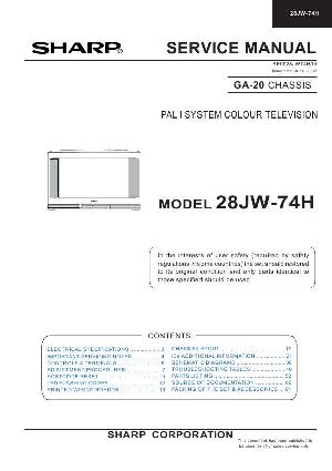 Сервисная инструкция Sharp 28JW-74H ― Manual-Shop.ru