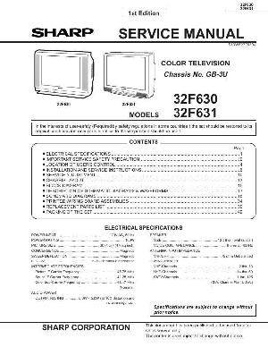 Сервисная инструкция Sharp 32F630, 32F631 ― Manual-Shop.ru