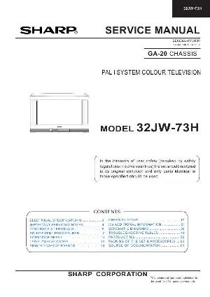 Сервисная инструкция Sharp 32JW-73H ― Manual-Shop.ru