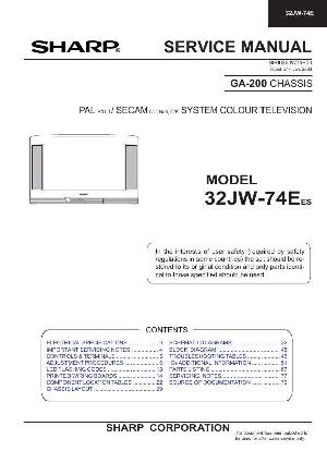 Сервисная инструкция Sharp 32JW-74E ― Manual-Shop.ru