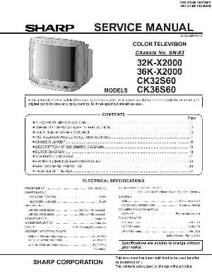 Сервисная инструкция Sharp 32K-X2000, 36K-X2000 ― Manual-Shop.ru
