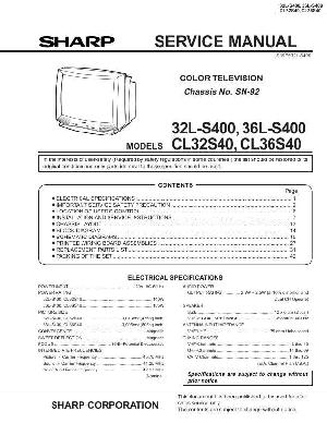 Сервисная инструкция Sharp 32L-S400, 36L-S400 ― Manual-Shop.ru