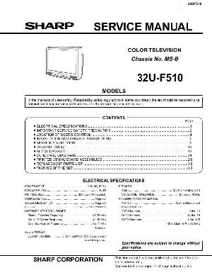 Сервисная инструкция Sharp 32U-F510 ― Manual-Shop.ru