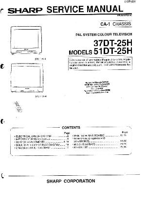 Сервисная инструкция Sharp 37DT-25H, 51DT-25H ― Manual-Shop.ru