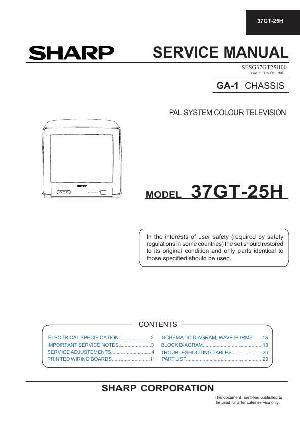 Сервисная инструкция Sharp 37GT-25H ― Manual-Shop.ru