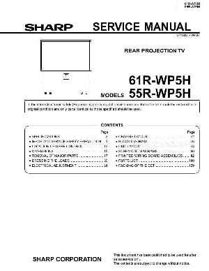 Сервисная инструкция Sharp 55R-WP5H, 61R-WP5H ― Manual-Shop.ru