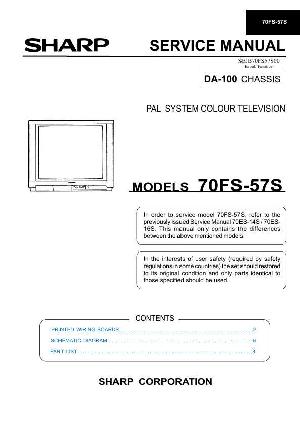 Сервисная инструкция Sharp 70FS-57S ― Manual-Shop.ru