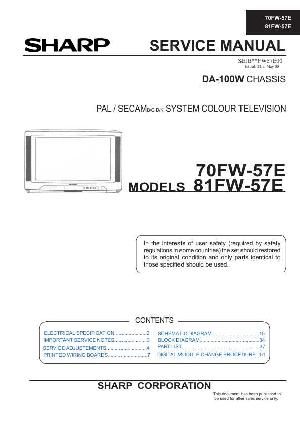 Сервисная инструкция Sharp 70FW-57E, 81FW-57E ― Manual-Shop.ru