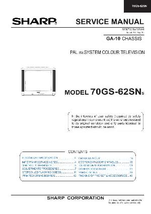Сервисная инструкция Sharp 70GS-62SN ― Manual-Shop.ru