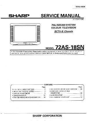 Сервисная инструкция Sharp 72AS-18SN ― Manual-Shop.ru