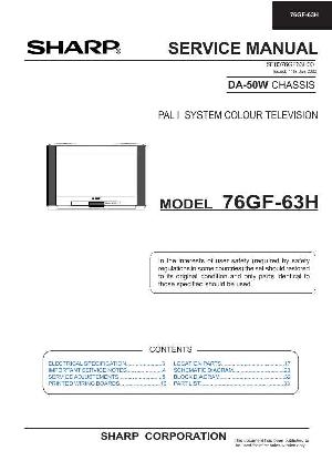 Сервисная инструкция Sharp 76GF-63H ― Manual-Shop.ru