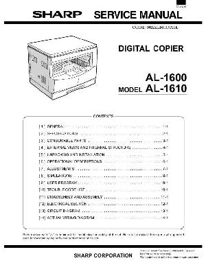 Сервисная инструкция Sharp AL-1600, 1610 ― Manual-Shop.ru