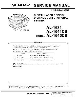 Сервисная инструкция Sharp AL-1631, 1641CS, 1645CS ― Manual-Shop.ru