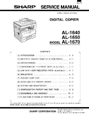 Сервисная инструкция Sharp AL-1640, 1650, 1670 ― Manual-Shop.ru