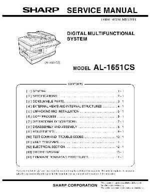 Сервисная инструкция Sharp AL-1651CS ― Manual-Shop.ru