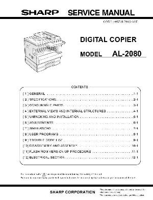 Сервисная инструкция Sharp AL-2080 ― Manual-Shop.ru