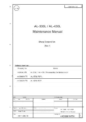 Сервисная инструкция Sharp AL-330L, 430L ― Manual-Shop.ru