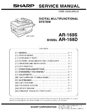 Сервисная инструкция Sharp AR-168S-D ― Manual-Shop.ru