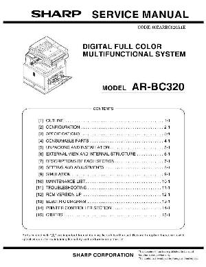 Сервисная инструкция Sharp AR-BC320 ― Manual-Shop.ru