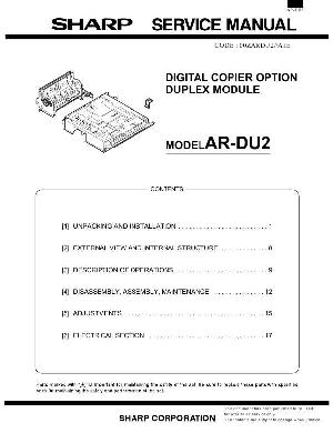 Сервисная инструкция Sharp AR-DU2 ― Manual-Shop.ru