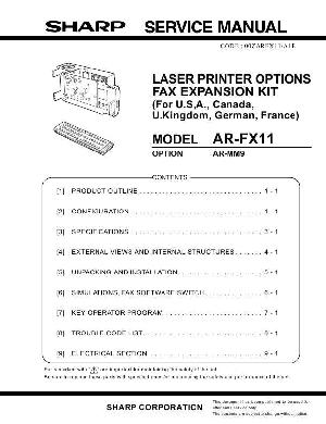 Сервисная инструкция Sharp AR-FX11 ― Manual-Shop.ru