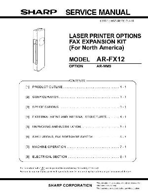 Сервисная инструкция Sharp AR-FX12 ― Manual-Shop.ru