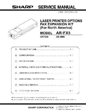 Сервисная инструкция Sharp AR-FX5 ― Manual-Shop.ru