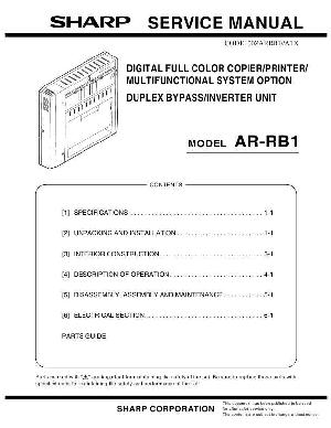 Сервисная инструкция Sharp AR-RB1 ― Manual-Shop.ru