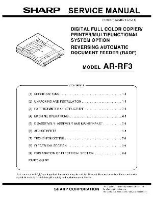 Сервисная инструкция Sharp AR-RF3 ― Manual-Shop.ru