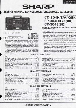 Сервисная инструкция Sharp CD-304 CP-304 RP-304 ― Manual-Shop.ru