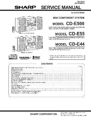 Сервисная инструкция SHARP CD-E500, CD-E44, CD-E55 ― Manual-Shop.ru