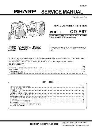 Сервисная инструкция SHARP CD-E67 ― Manual-Shop.ru