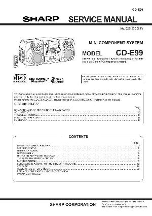 Service manual SHARP CD-E99 ― Manual-Shop.ru