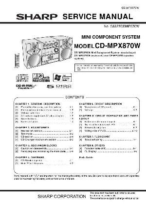 Сервисная инструкция Sharp CD-MPX870W ― Manual-Shop.ru