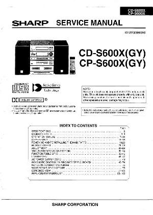 Service manual Sharp CD-S600X, CP-S600X ― Manual-Shop.ru