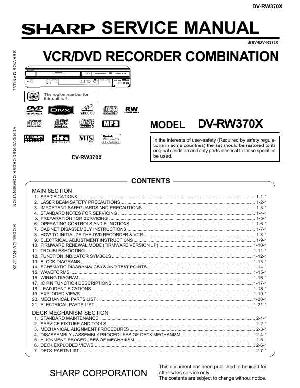 Сервисная инструкция Sharp DV-RW370X ― Manual-Shop.ru