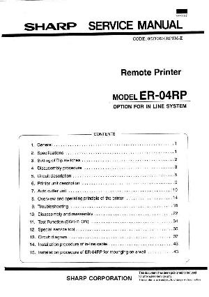 Сервисная инструкция Sharp ER-04RP ― Manual-Shop.ru