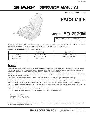 Сервисная инструкция Sharp FO-2970M ― Manual-Shop.ru