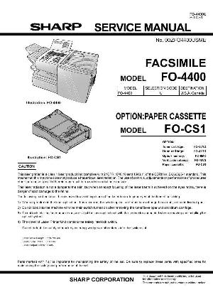 Сервисная инструкция Sharp FO-4400 ― Manual-Shop.ru