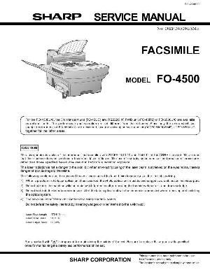 Сервисная инструкция Sharp FO-4500 ― Manual-Shop.ru