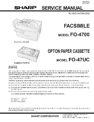 Сервисная инструкция Sharp FO-4700 ― Manual-Shop.ru