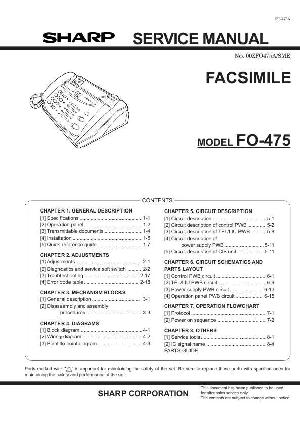 Сервисная инструкция Sharp FO-475 ― Manual-Shop.ru